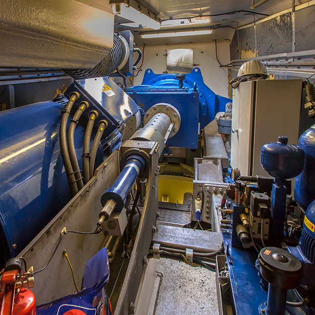 Inside of a Nacelle or Wind Turbine Housing